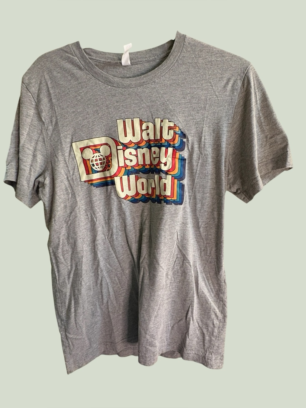 Walt Disney World T Shirt Mens Unisex M Gray Retro Throwback Park Tee
